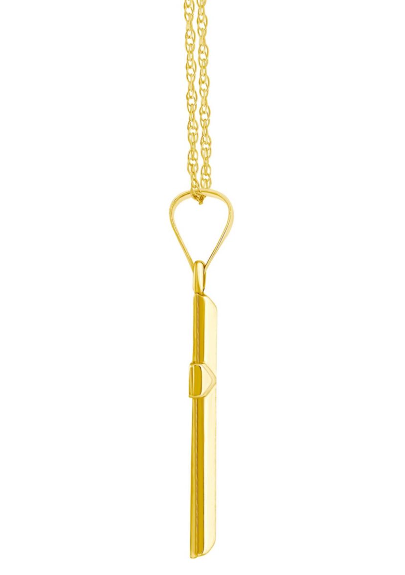 14K Yellow Gold Cross Pendant Necklace