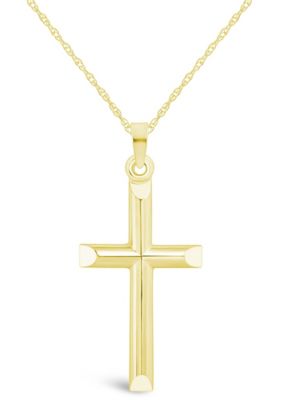 Belk & Co 14K Yellow Gold Cross Pendant Necklace