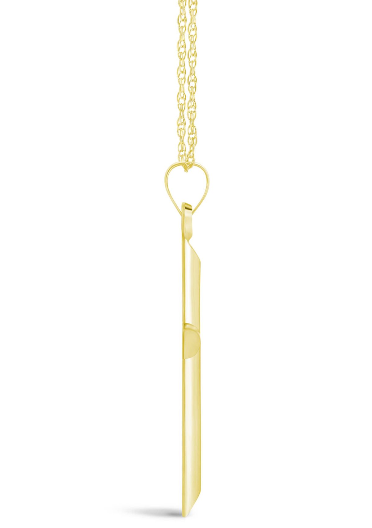 14K Yellow Gold Cross Pendant Necklace