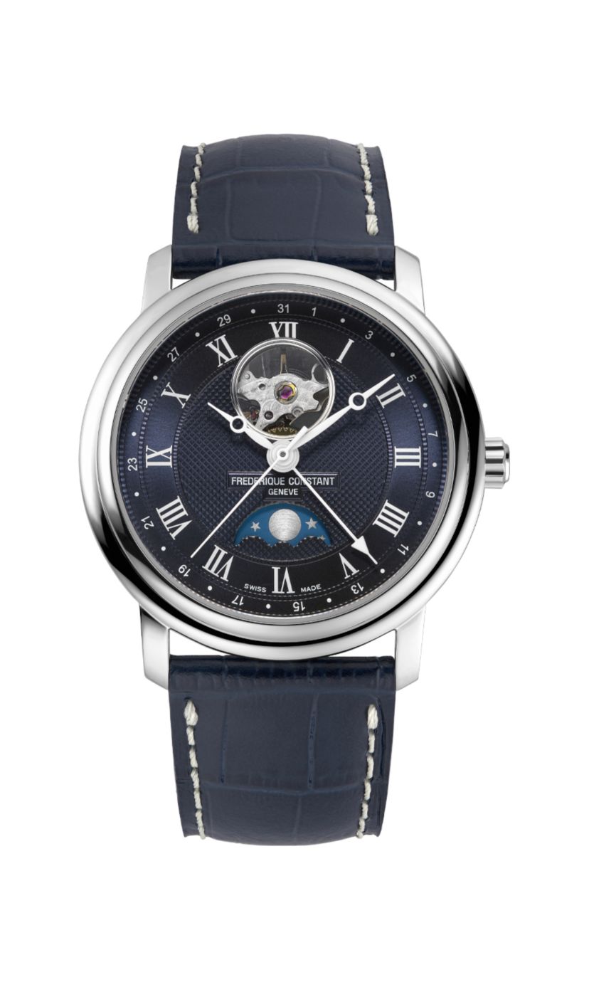 Swiss Mens Classic Automatic Black Leather Strap Watch