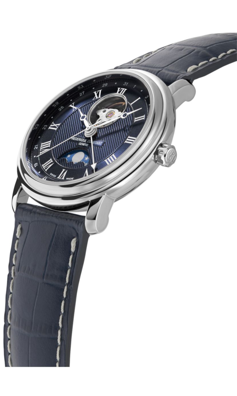 Swiss Mens Classic Automatic Black Leather Strap Watch