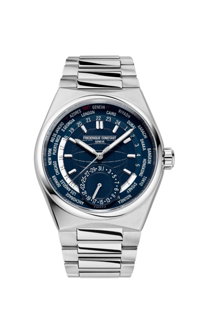 Swiss Mens Highlife Worldtimer Manufacture Stainless Steel Bracelet Watch