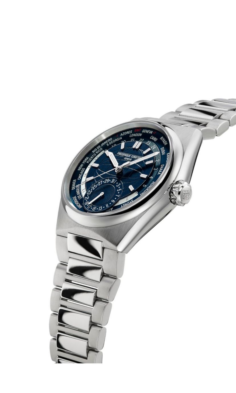 Swiss Mens Highlife Worldtimer Manufacture Stainless Steel Bracelet Watch