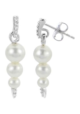 Sterling Silver Freshwater Pearl Earring