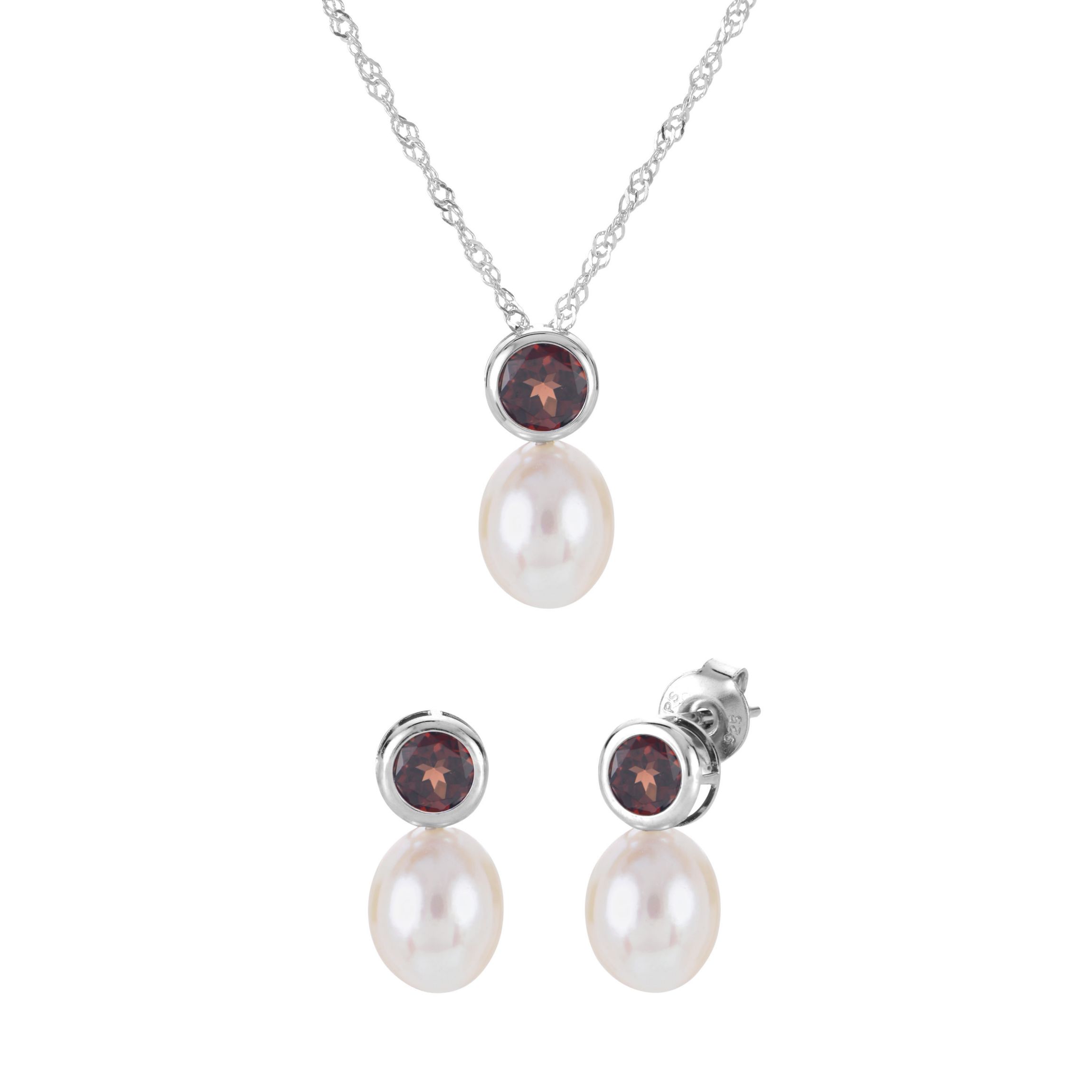 Sterling Silver Freshwater Pearl Set
