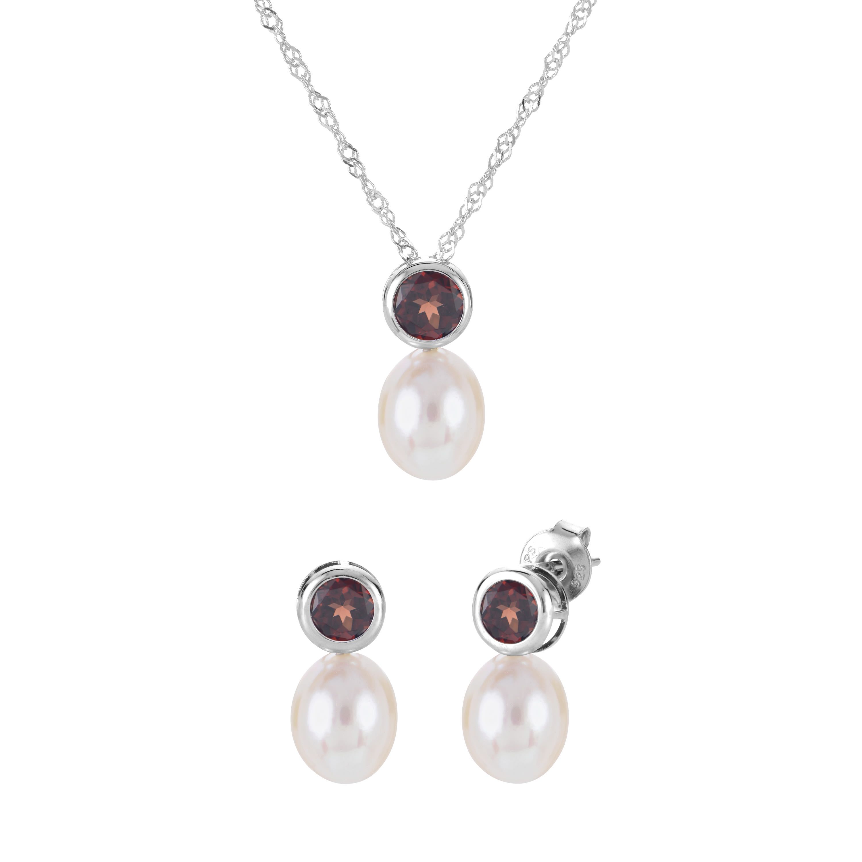 Sterling Silver Freshwater Pearl Set