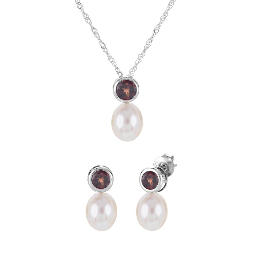 Sterling Silver Freshwater Pearl Set