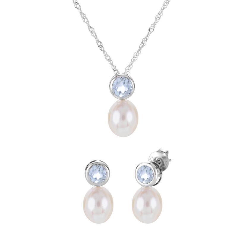 Sterling Silver Freshwater Pearl Set