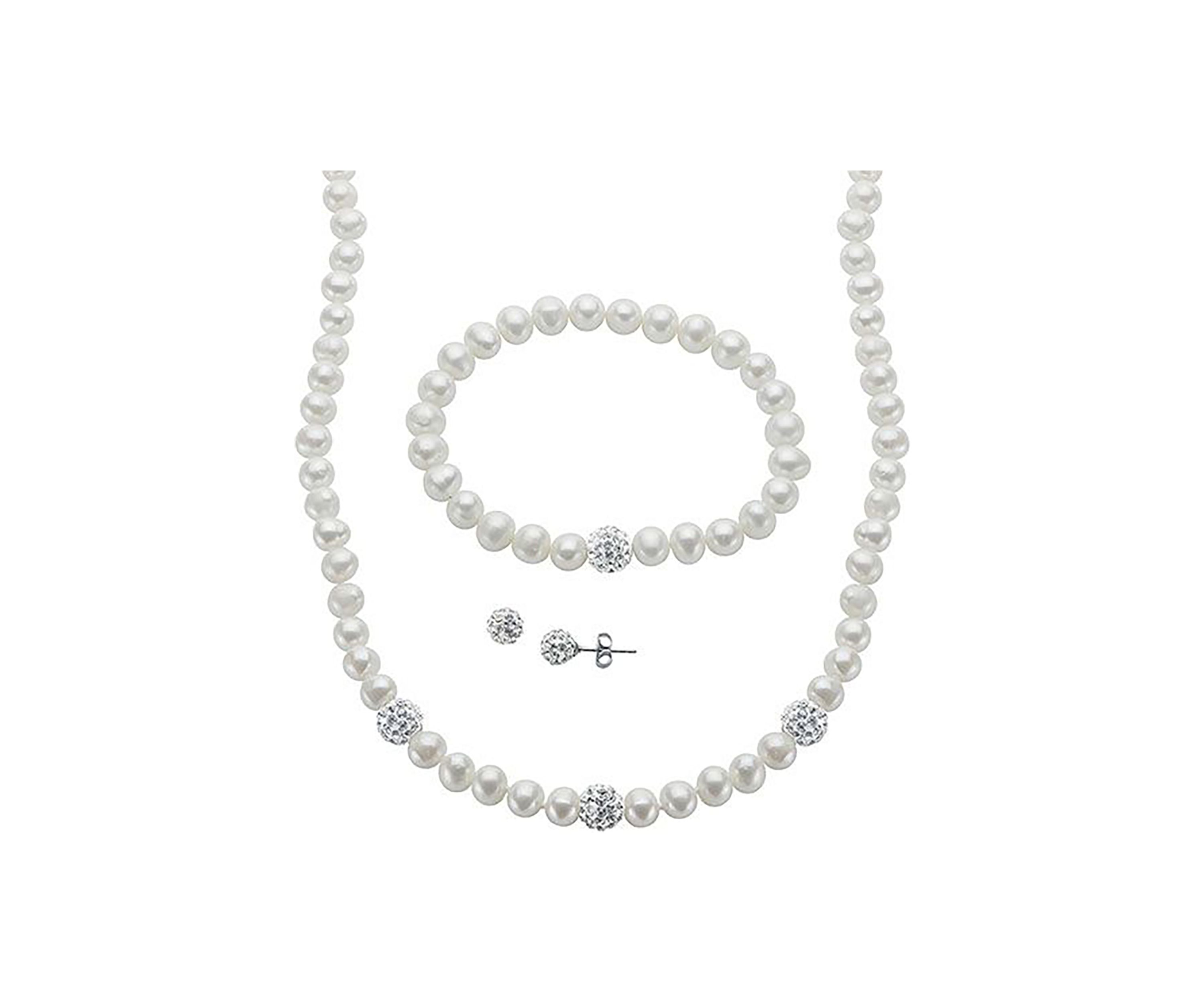 Sterling Silver Freshwater Pearl Set