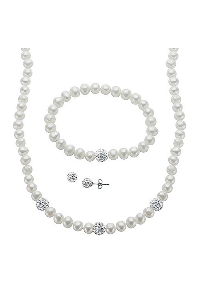 Sterling Silver Freshwater Pearl Set