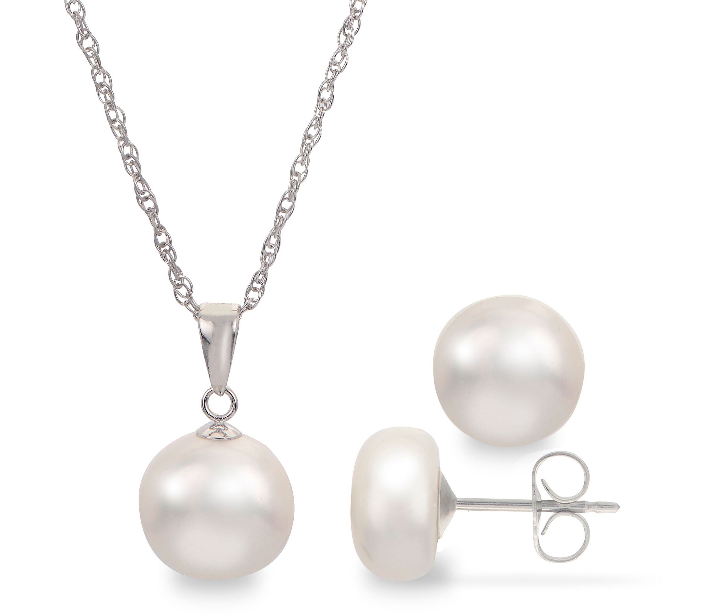 Sterling Silver Freshwater Pearl Set