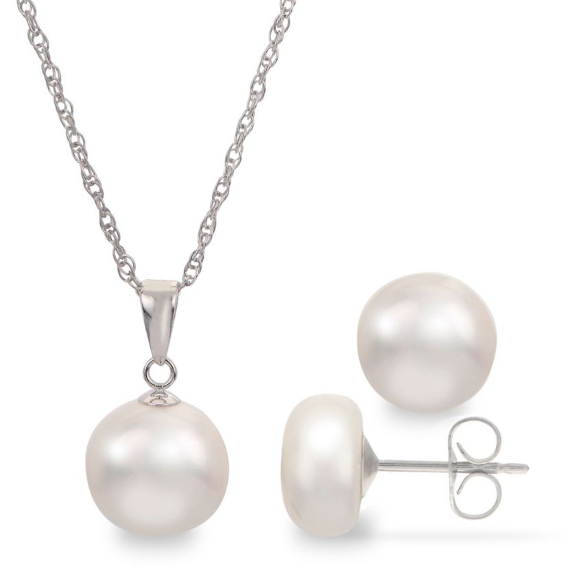 Sterling Silver Freshwater Pearl Set