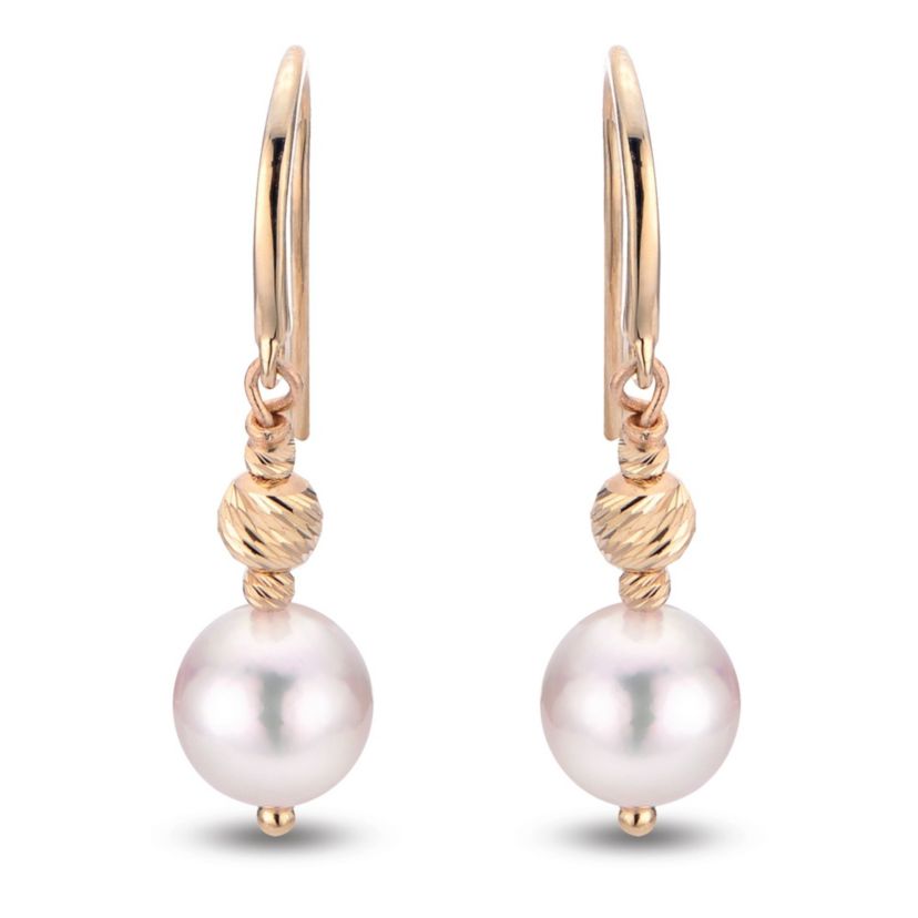 14KT Yellow Gold Akoya Pearl Earring