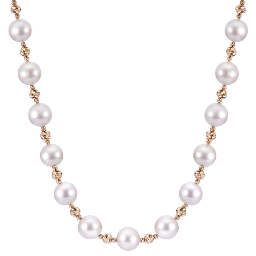 14KT Yellow Gold Akoya Pearl Necklace