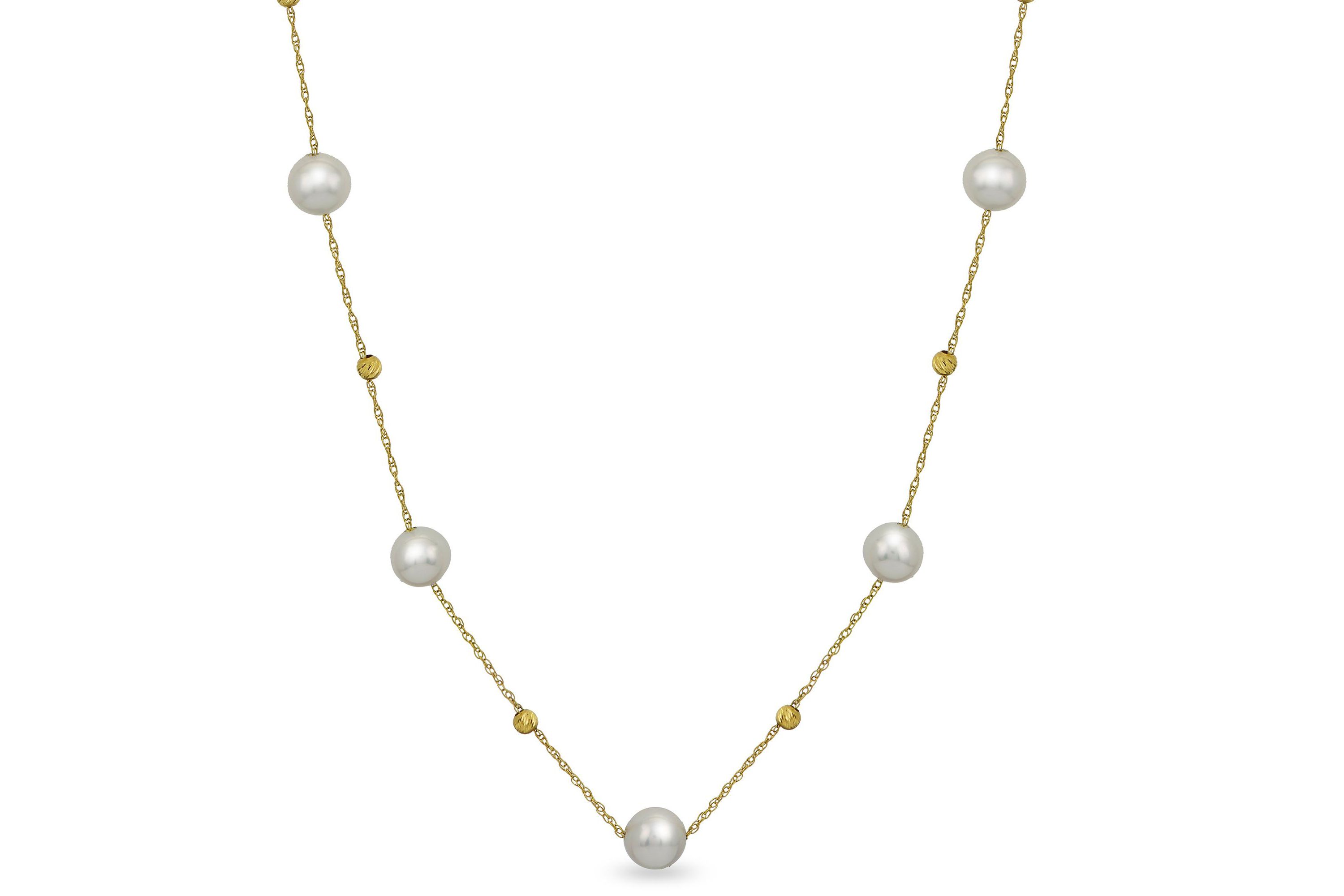 14KT Yellow Gold Freshwater Pearl Necklace