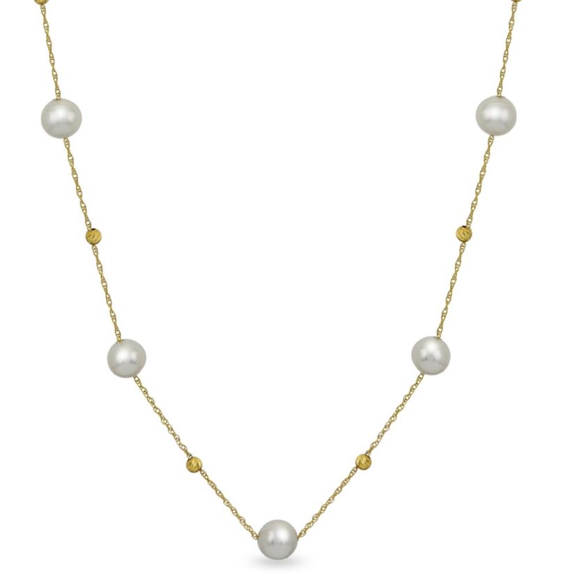 14KT Yellow Gold Freshwater Pearl Necklace