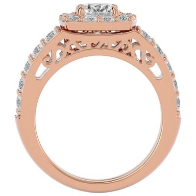 Lab Created 3 Carat Grown Diamond Bridal Set 14K White Gold