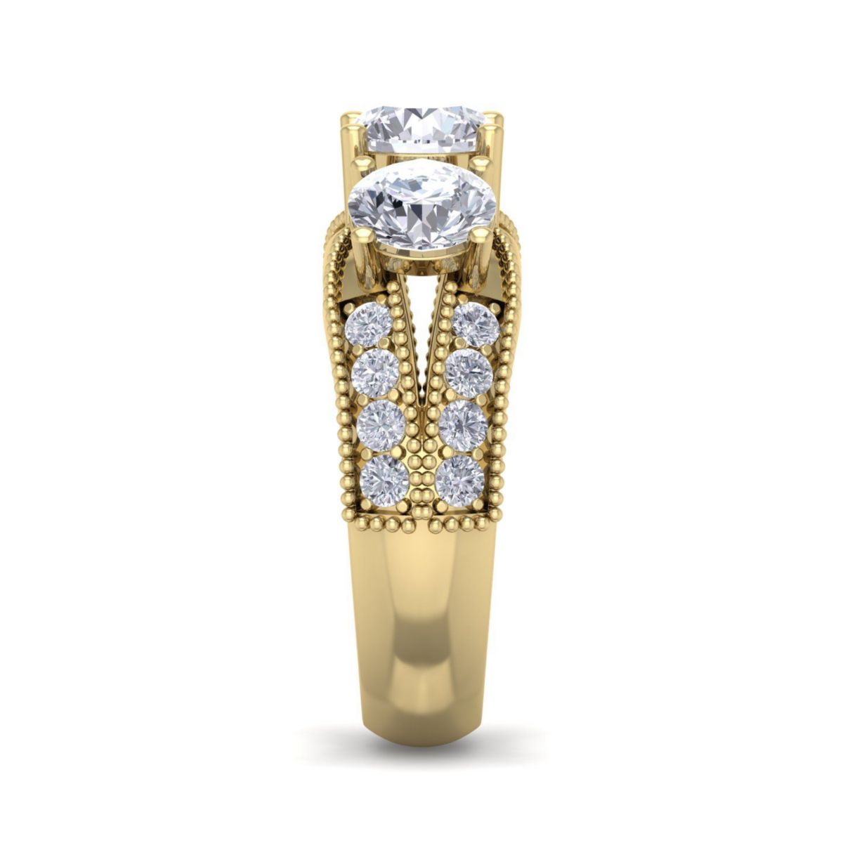 Lab Created 3 ct. t.w. Lab Grown Diamond Three Stone Engagement Ring In 14K Gold