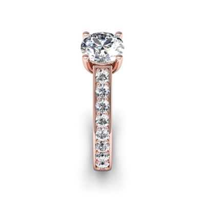 Lab Created 1 1/2 Carat Classic Grown Diamond Engagement Ring 14K Rose Gold