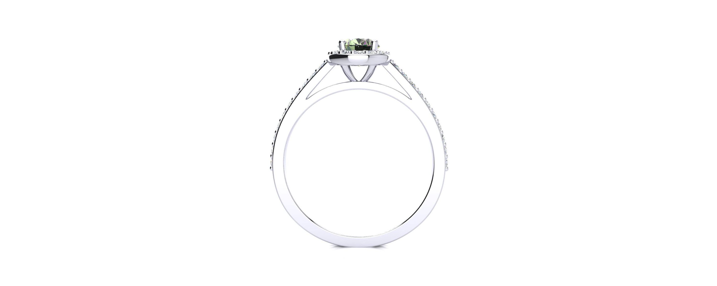1cttw Oval Shape Mystic Topaz and Halo Diamond Ring In Sterling Silver
