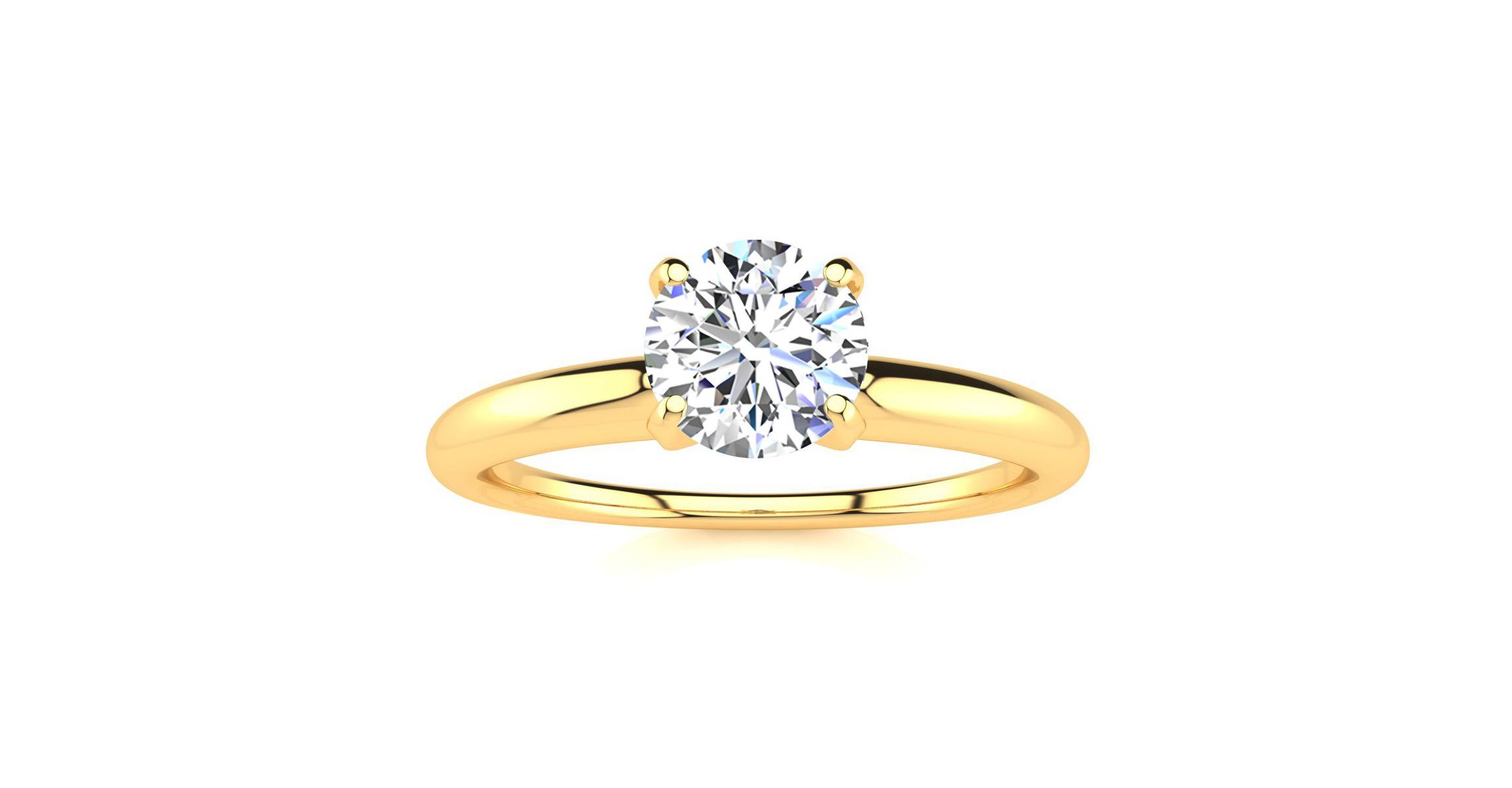 Lab Created 3/4 ct. t.w. Lab Grown Diamond Solitaire Ring In 14K Yellow Gold