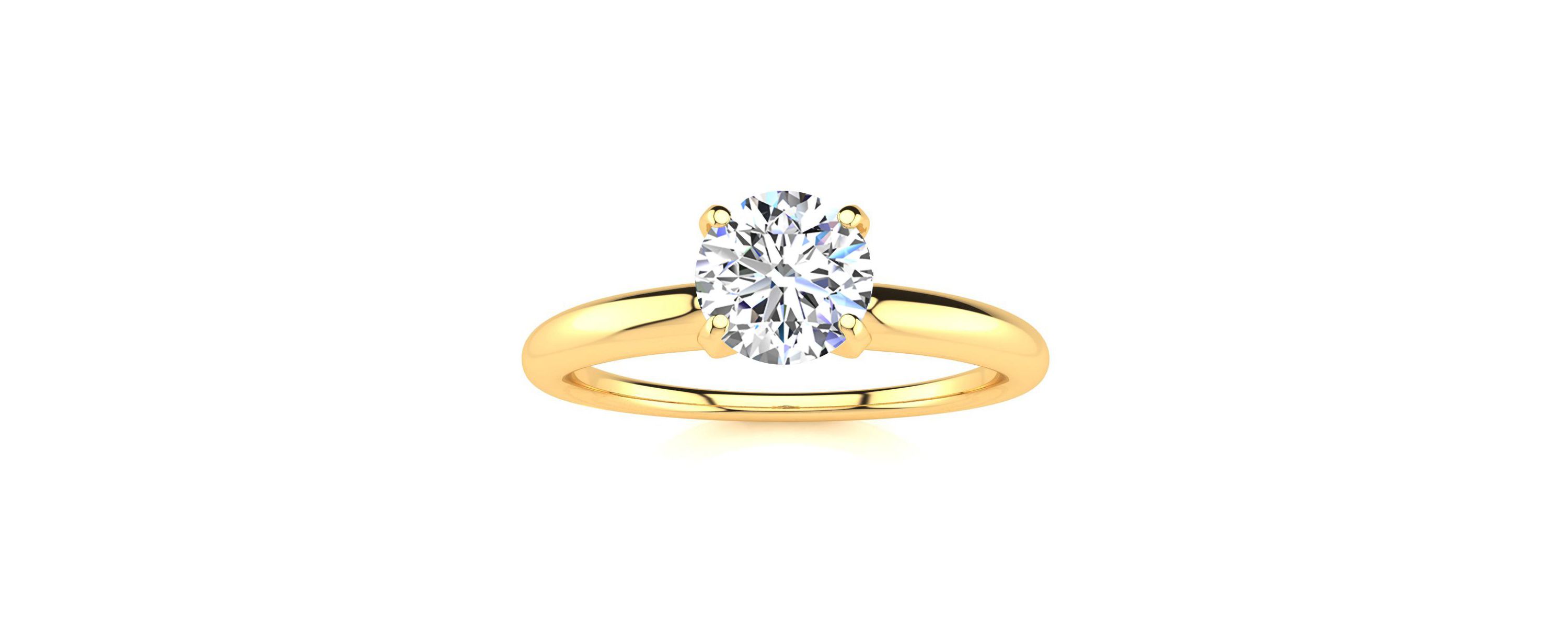 Lab Created 3/4 ct. t.w. Lab Grown Diamond Solitaire Ring In 14K Yellow Gold