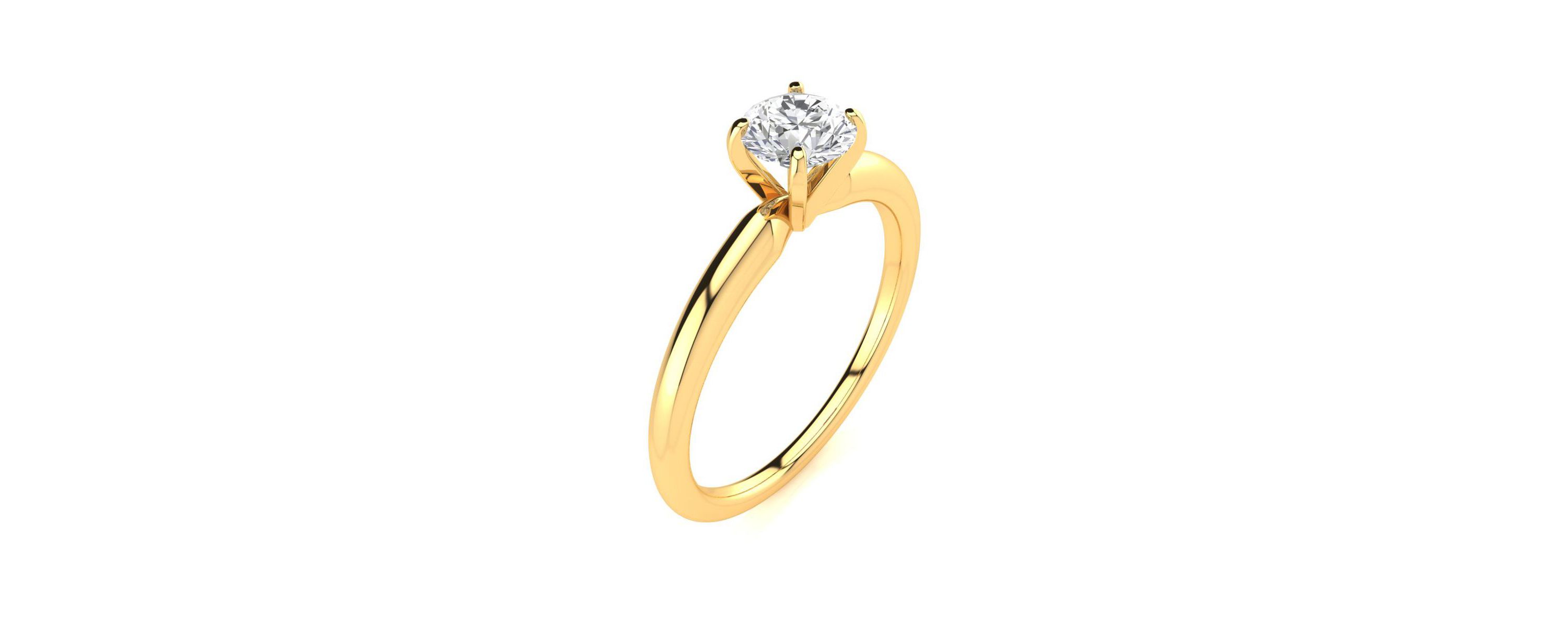 Lab Created 3/4 ct. t.w. Lab Grown Diamond Solitaire Ring In 14K Yellow Gold