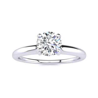 Lab Created 1/2 Carat Grown Diamond Solitaire Ring 14K White Gold