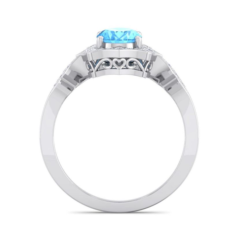 1 1/2 ct. t.w. Oval Shape Garnet and Halo Diamond Ring In Sterling Silver