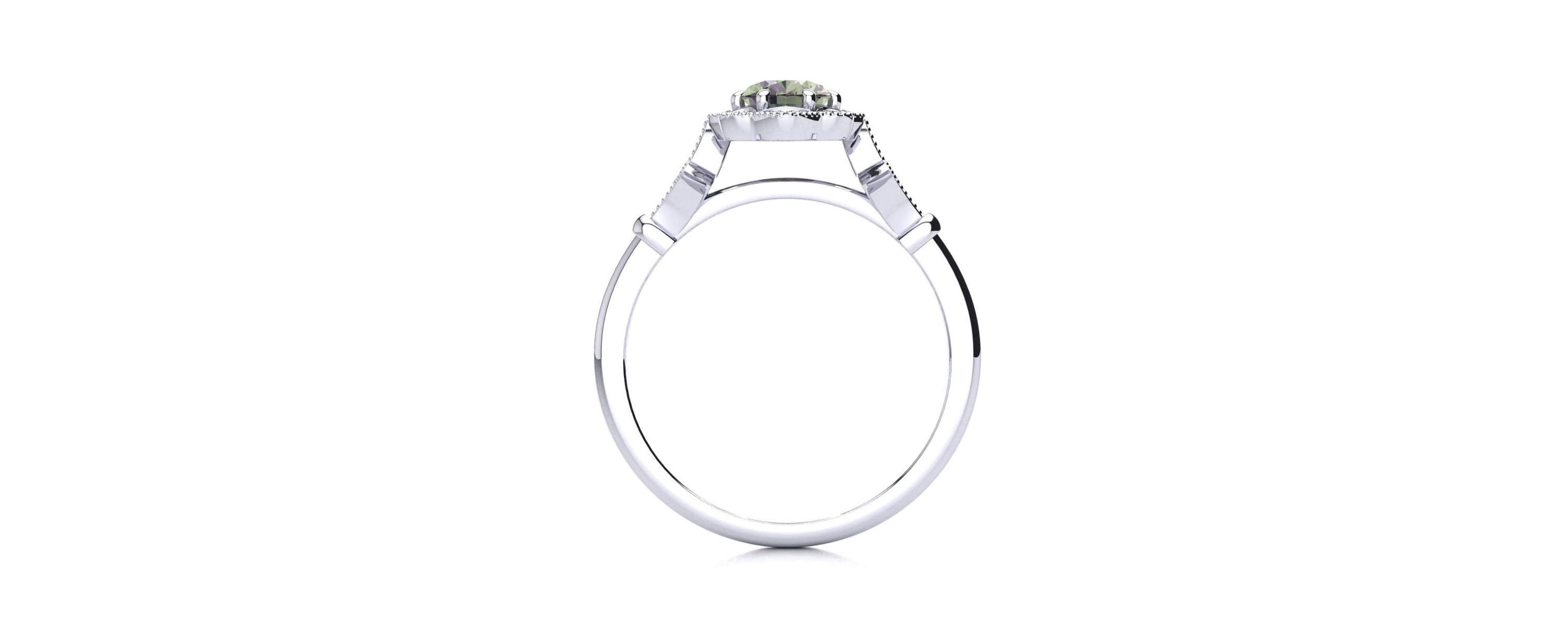 1 ct. t.w. Oval Shape Mystic Topaz and Halo Diamond Ring In Sterling Silver