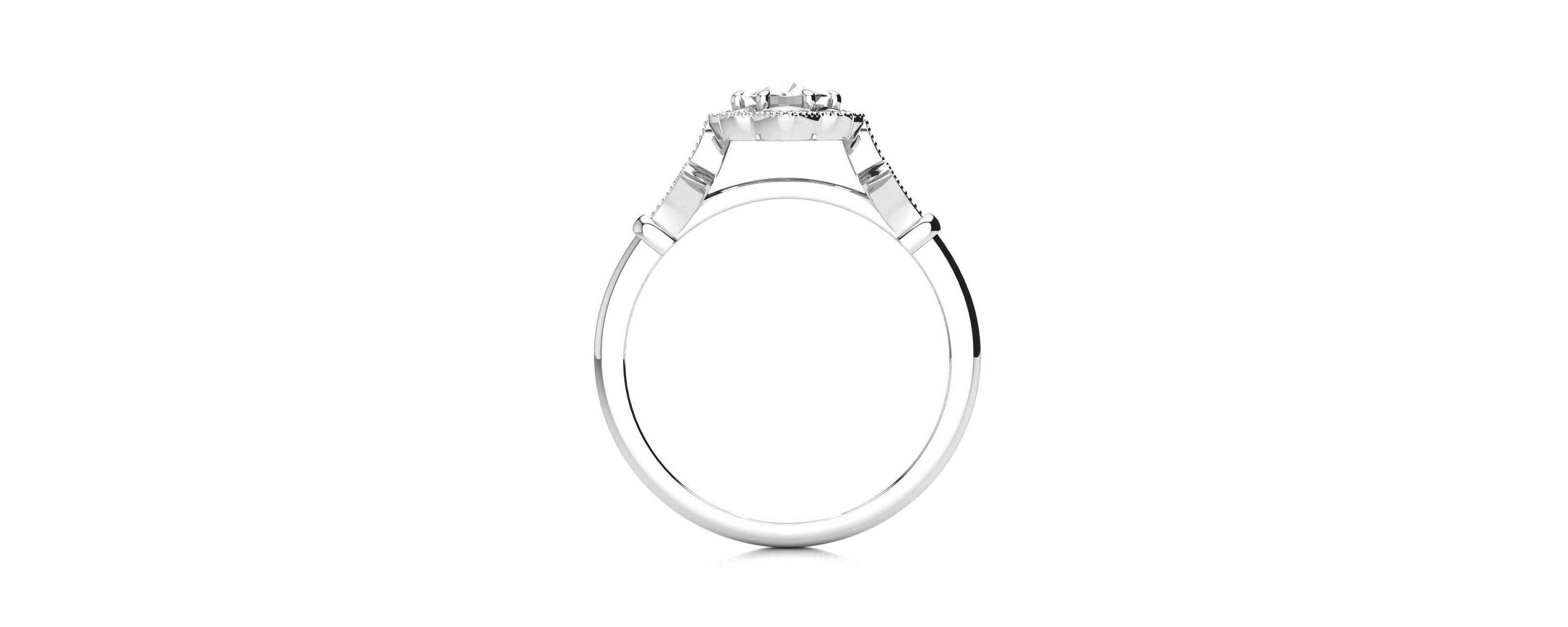 Lab Created 1 ct. t.w. Oval Shape Moissanite and Halo Diamond Ring In Sterling Silver