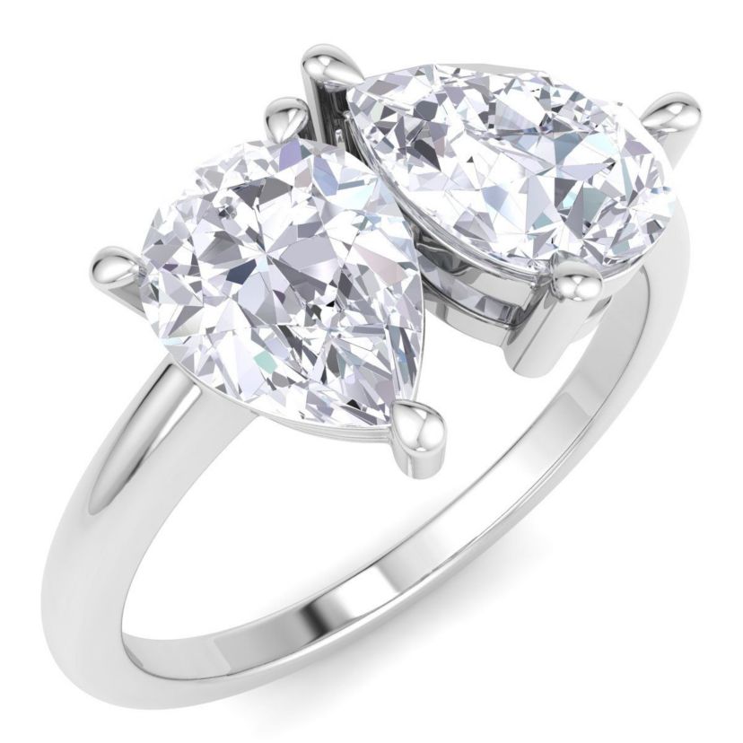 Lab Created 2 ct. t.w. Lab Grown Diamond Toi Et Moi Ring, Pear-Pear, In 14K Gold