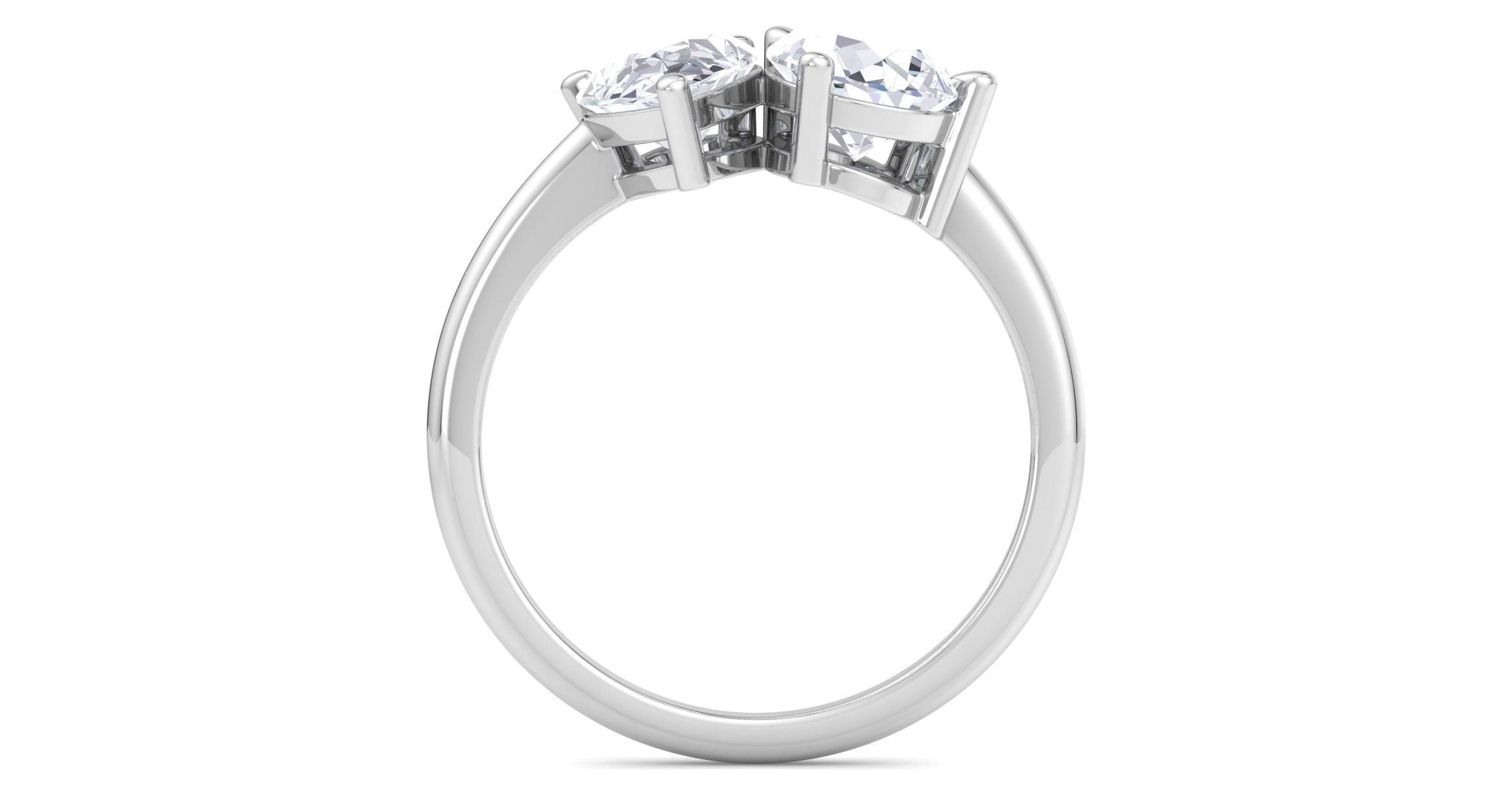 Lab Created 2 ct. t.w. Lab Grown Diamond Toi Et Moi Ring, Pear-Pear, In 14K Gold