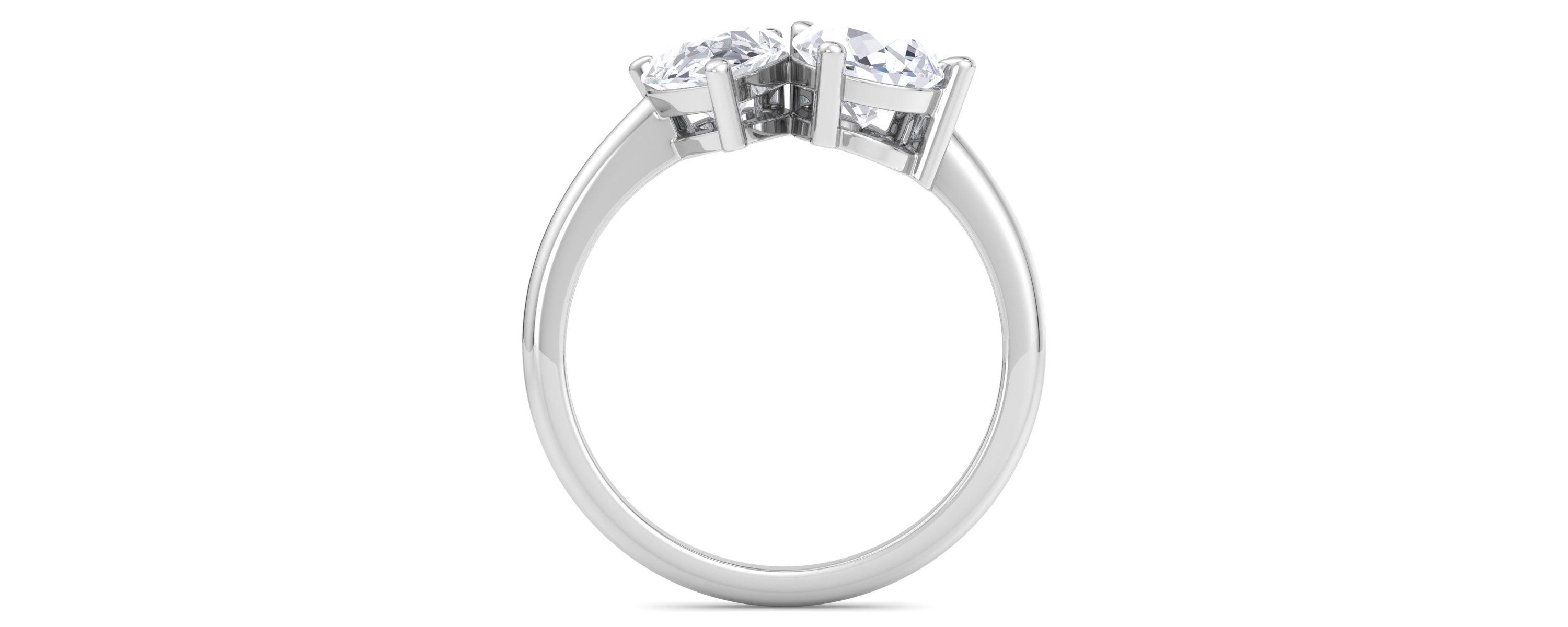 Lab Created 2 ct. t.w. Lab Grown Diamond Toi Et Moi Ring, Pear-Pear, In 14K Gold