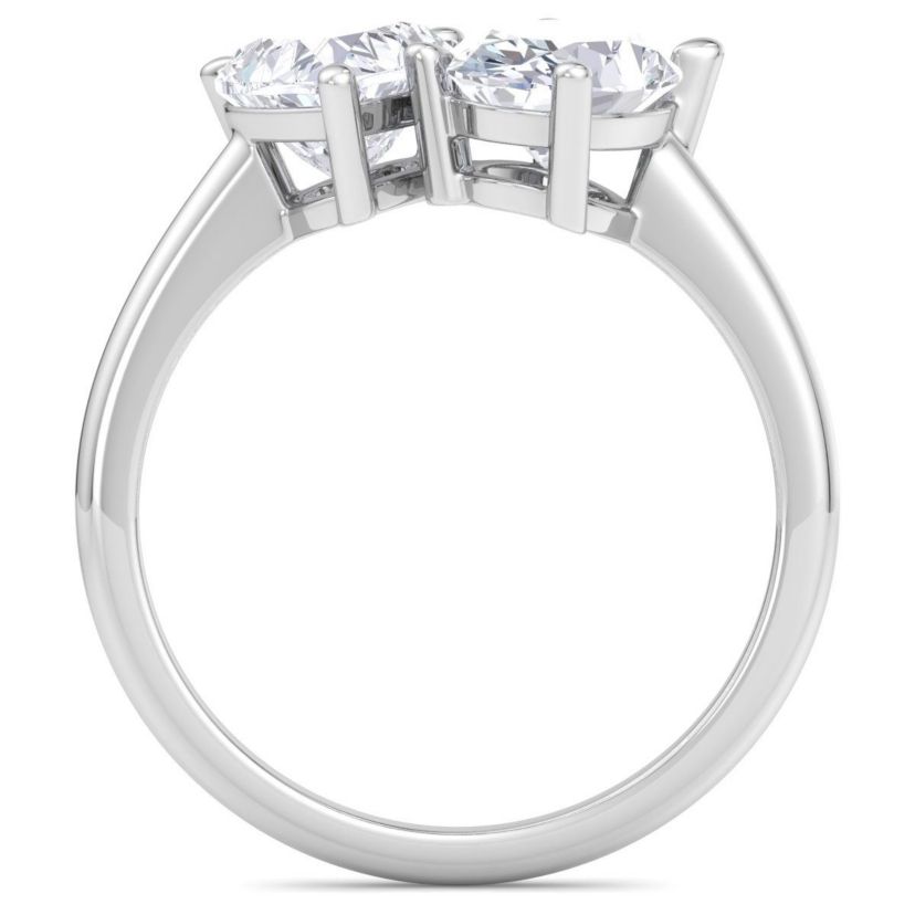 Lab Created 2 ct. t.w. Lab Grown Diamond Toi Et Moi Ring, Heart-Oval, In 14K Gold