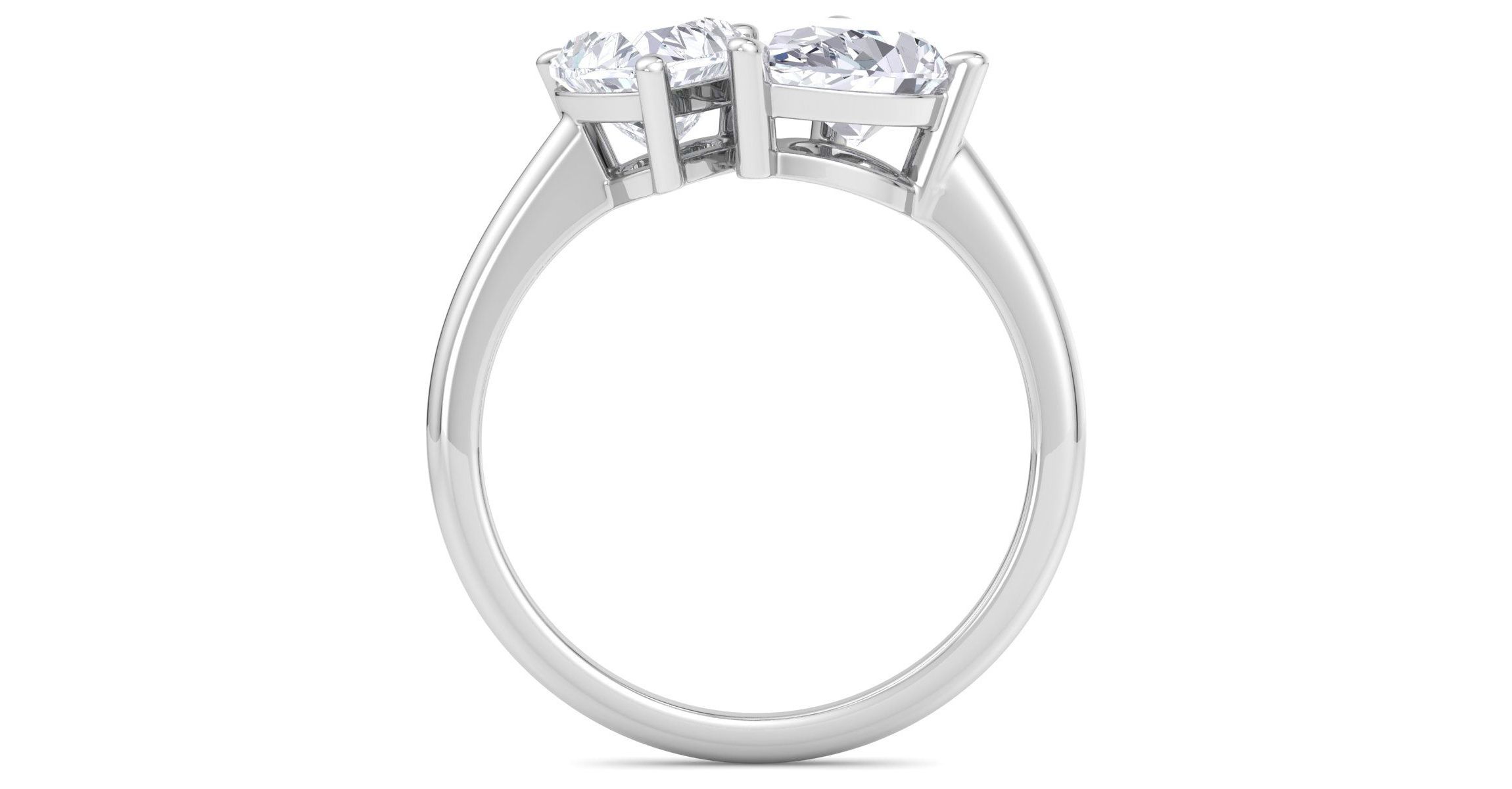 Lab Created 2 ct. t.w. Lab Grown Diamond Toi Et Moi Ring, Heart-Pear, In 14K Gold