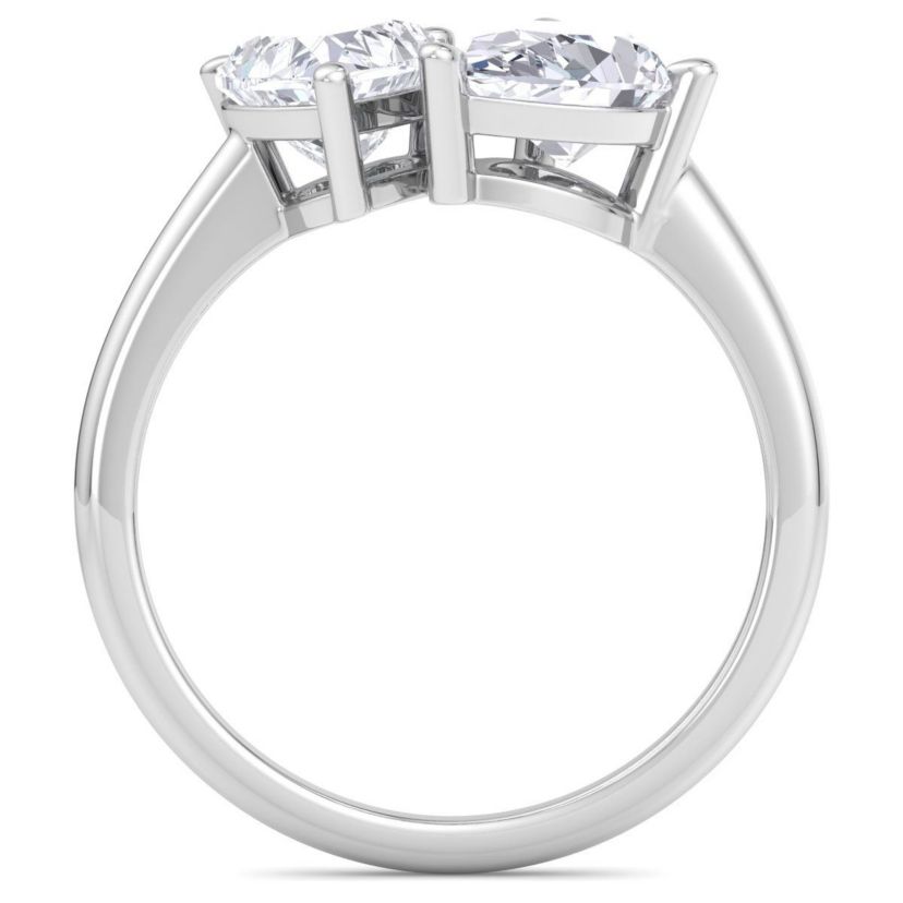 Lab Created 2 ct. t.w. Lab Grown Diamond Toi Et Moi Ring, Heart-Pear, In 14K Gold