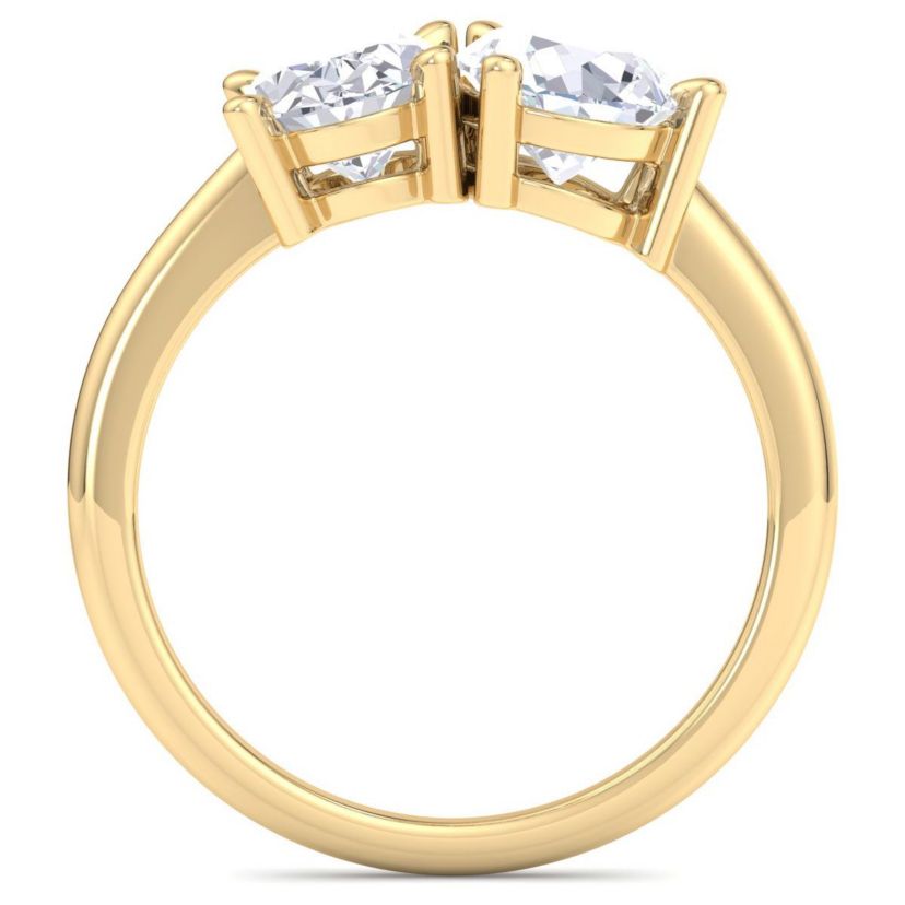 Lab Created 2 ct. t.w. Lab Grown Diamond Toi Et Moi Ring, Oval-Pear, In 14K Gold