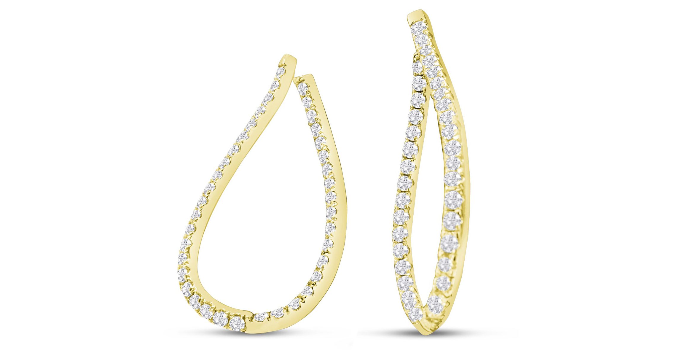 Lab Created 3 ct. t.w. Lab Grown Diamond Inside Out Twisted Earrings In 14 Karat Gold