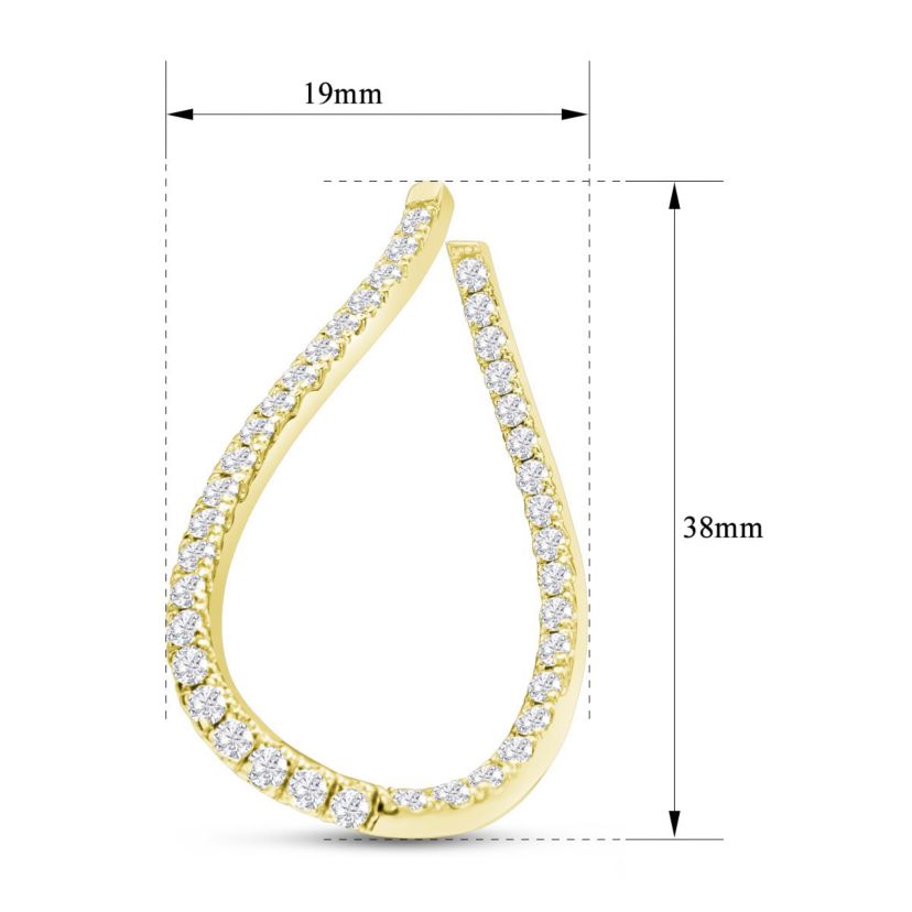 Lab Created 3 ct. t.w. Lab Grown Diamond Inside Out Twisted Earrings In 14 Karat Gold