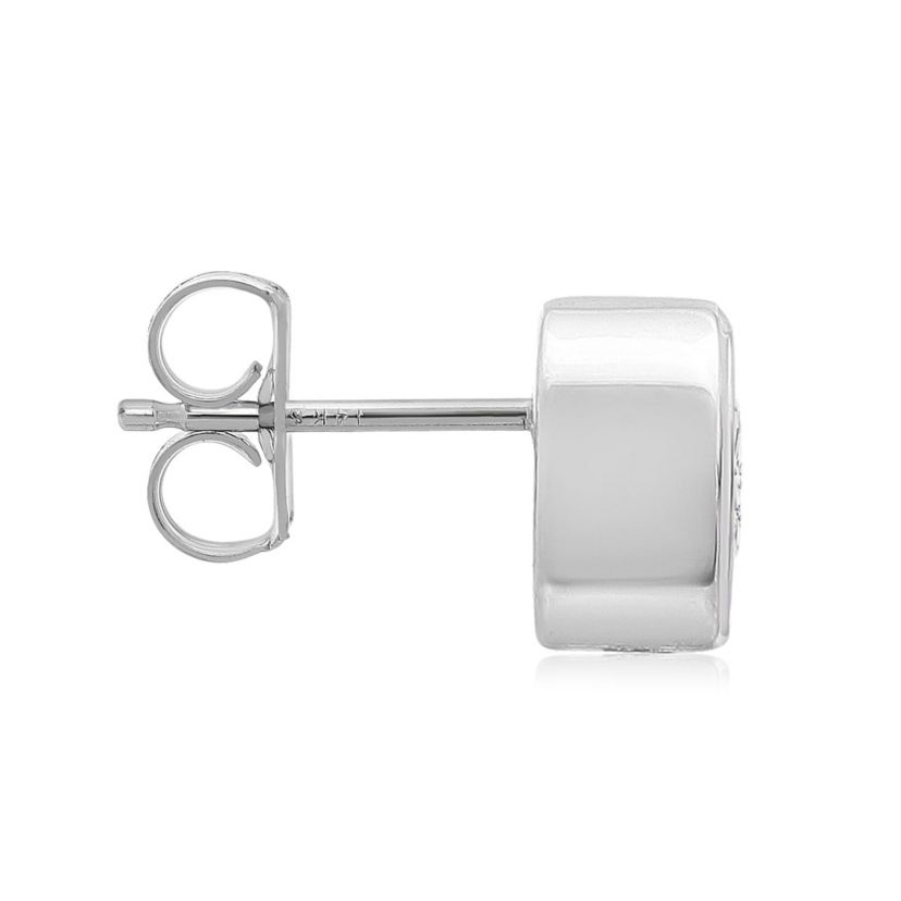 Lab Created 2 ct. t.w. Bezel Set Lab Grown Diamond Stud Earrings In 14 Karat Gold