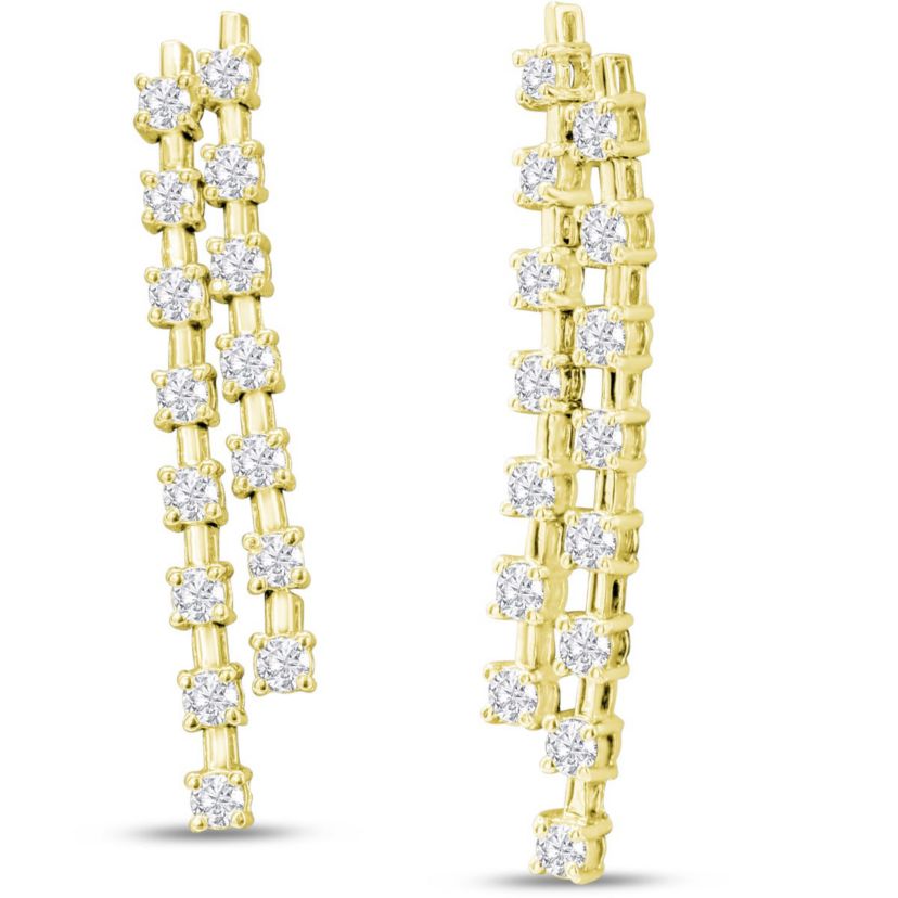 Lab Created 1 3/4 ct. t.w. Lab Grown Diamond Drop Earrings In 14 Karat Gold