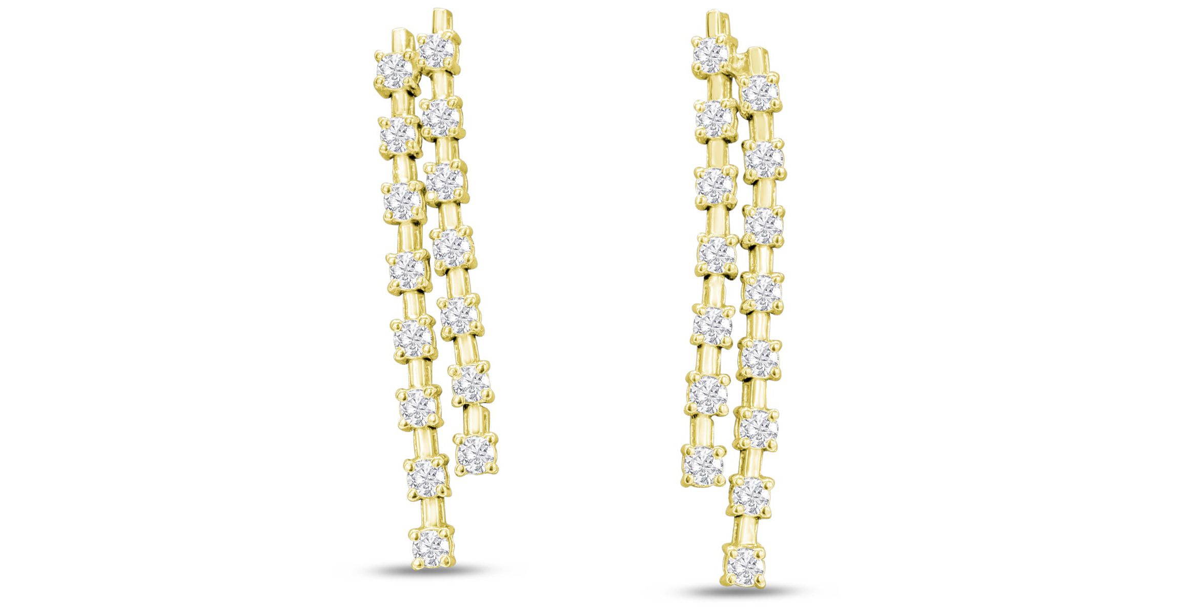 Lab Created 1 3/4 ct. t.w. Lab Grown Diamond Drop Earrings In 14 Karat Gold