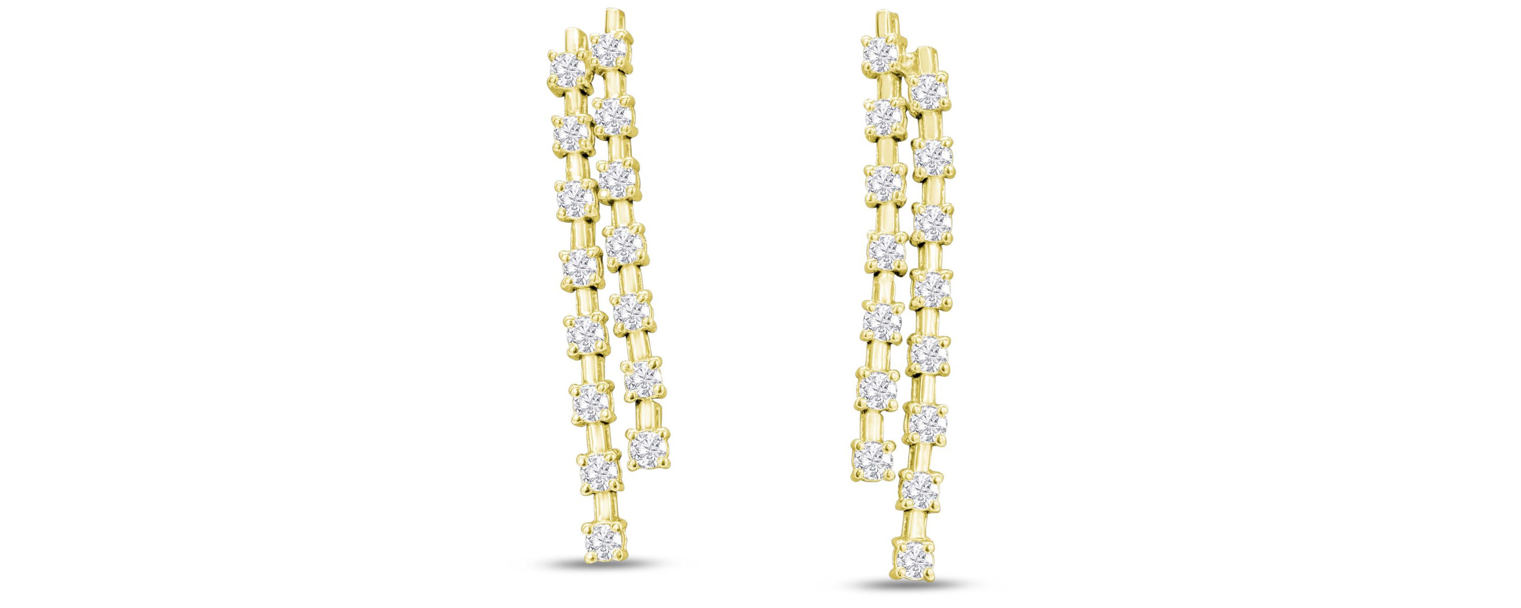 Lab Created 1 3/4 ct. t.w. Lab Grown Diamond Drop Earrings In 14 Karat Gold