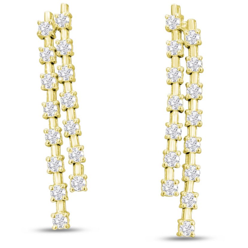 Lab Created 1 3/4 ct. t.w. Lab Grown Diamond Drop Earrings In 14 Karat Gold