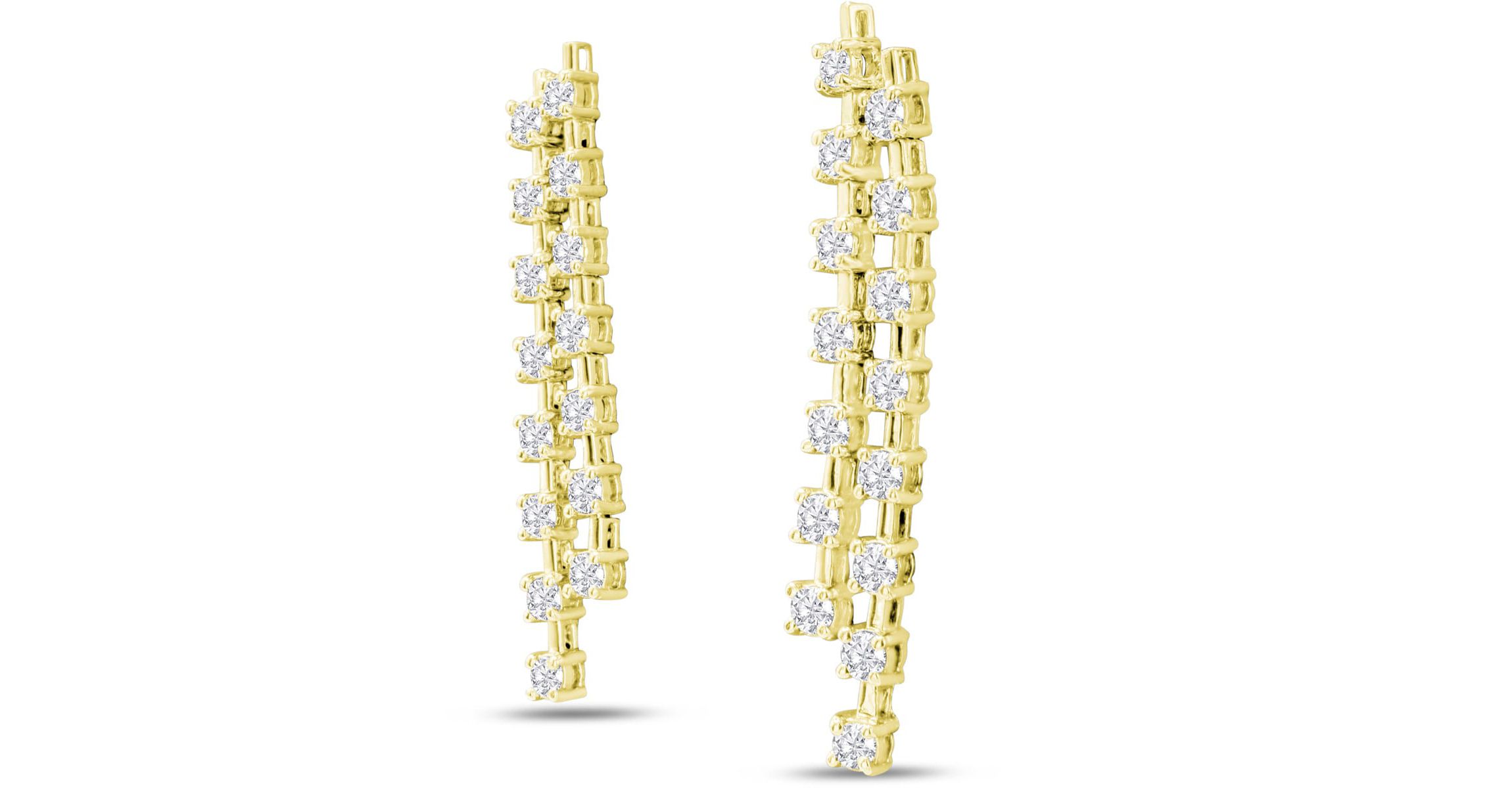 Lab Created 1 3/4 ct. t.w. Lab Grown Diamond Drop Earrings In 14 Karat Gold