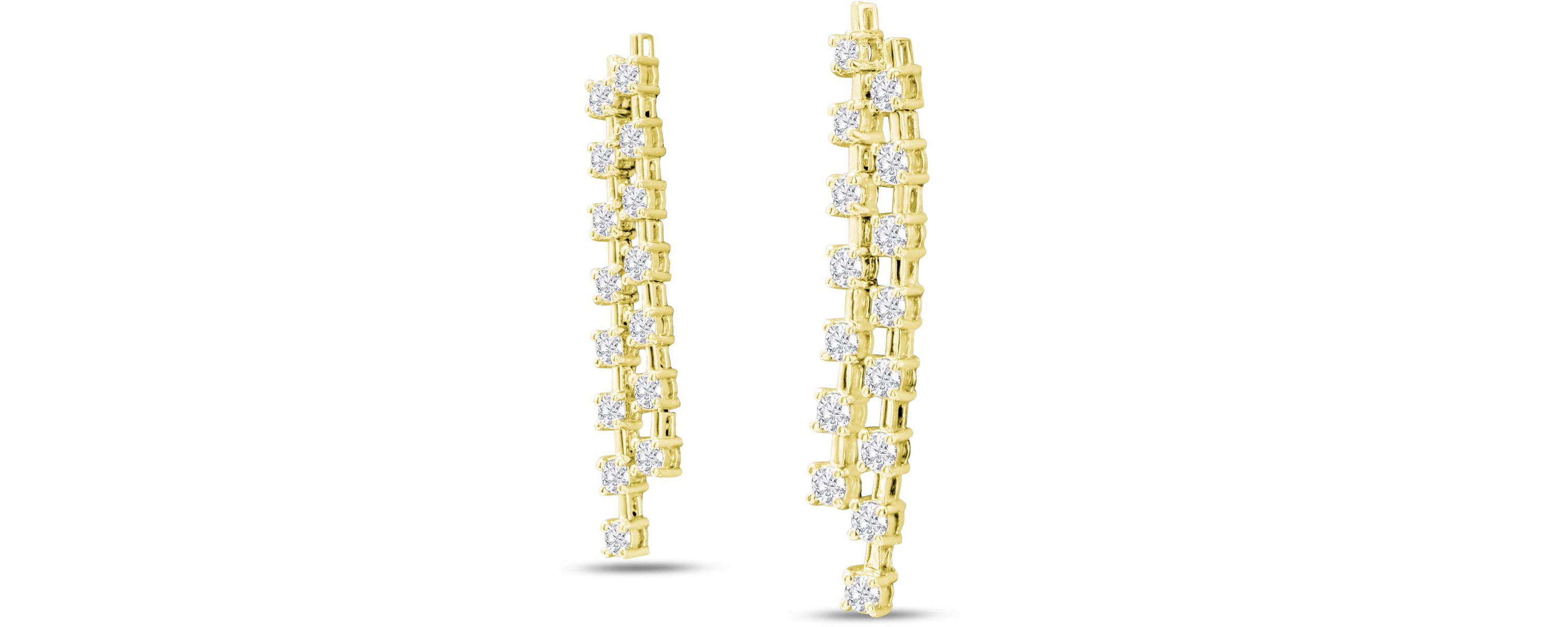 Lab Created 1 3/4 ct. t.w. Lab Grown Diamond Drop Earrings In 14 Karat Gold