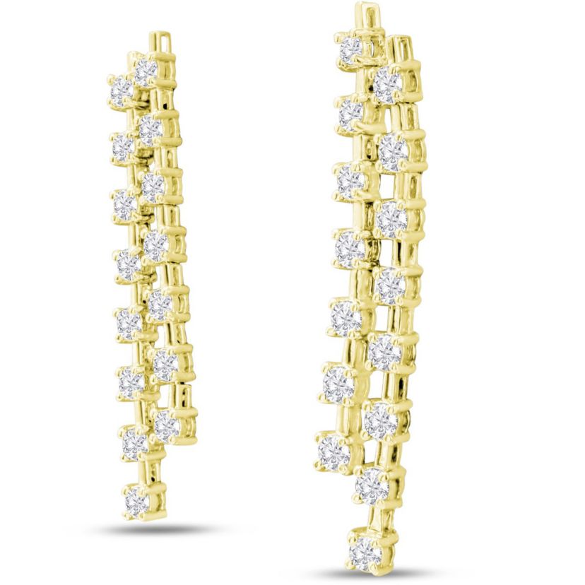 Lab Created 1 3/4 ct. t.w. Lab Grown Diamond Drop Earrings In 14 Karat Gold