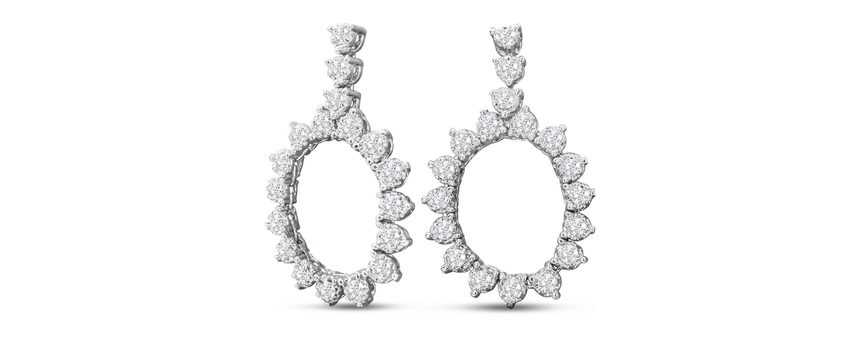 Lab Created 1 3/4 ct. t.w. Lab Grown Diamond Drop Earrings In 14 Karat Gold