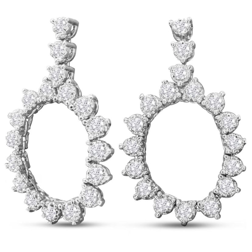 Lab Created 1 3/4 ct. t.w. Lab Grown Diamond Drop Earrings In 14 Karat Gold